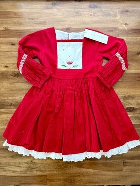 NWT Well Dressed Wolf Girl A King Is Born Dress Regal Red 5 Christmas Lace